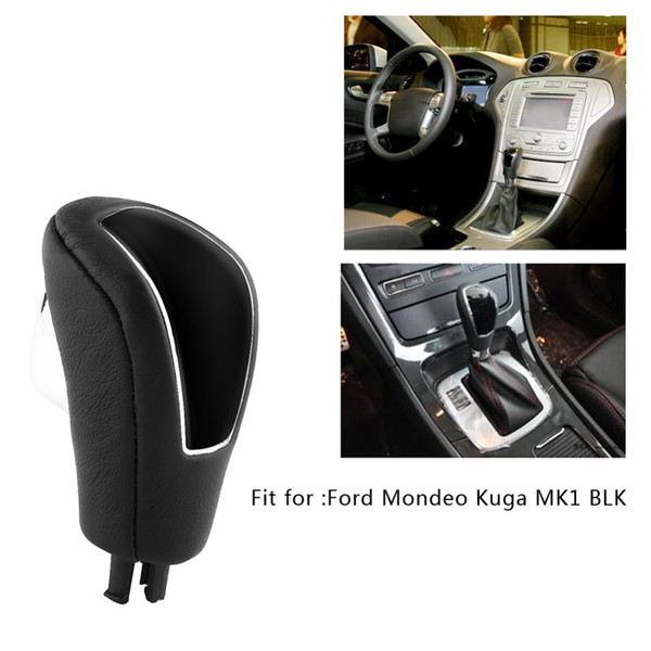 Freeshiping Car Gear Shift Knob Head Automatic Transmission Lever Handle Gear Shift Knob Stick Head For Ford Mondeo Kuga MK1 BLK Car-Styling