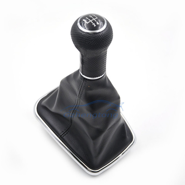 Gzhengtong 5 Speed PU leather Gear Stick Shift Knob For Volkswagen With Dustproof Cover