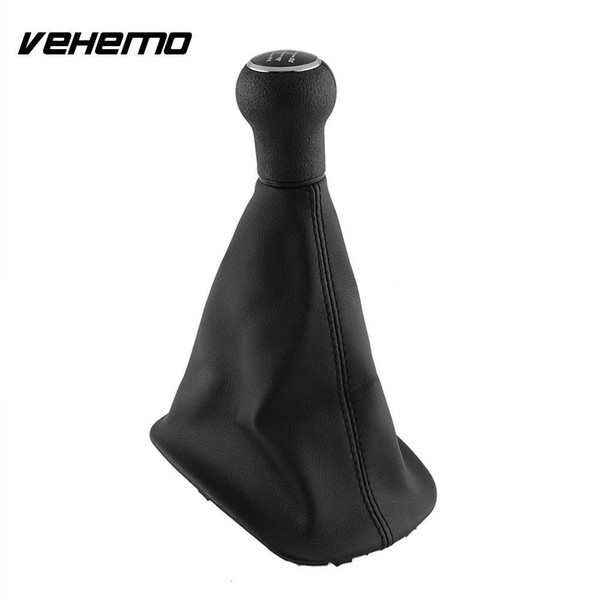 Car-styling Super 5 Speed Gear Shift Knob Gaitor Boot Leather Black For VW For PASSAT B5 For Volkswagen Bora Car High Quality