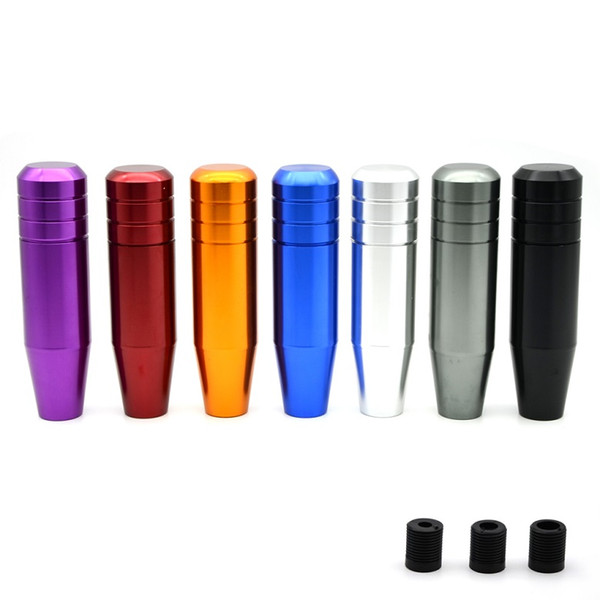 Universal 13cm Length Manual Car Gear Shift Knob Aluminium Alloy Racing Automatic Shift Knob With 3 Adapters With Logo