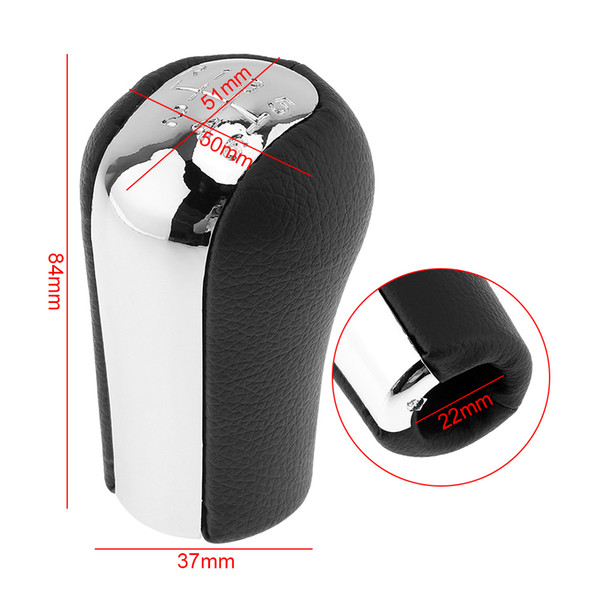 ABS Plastics + Leather Manual Transmission Gear Shift Handball Knob for Toyota Corolla Verso Rav4 Yaris Avensis / 6 Gear Models CIA_30O