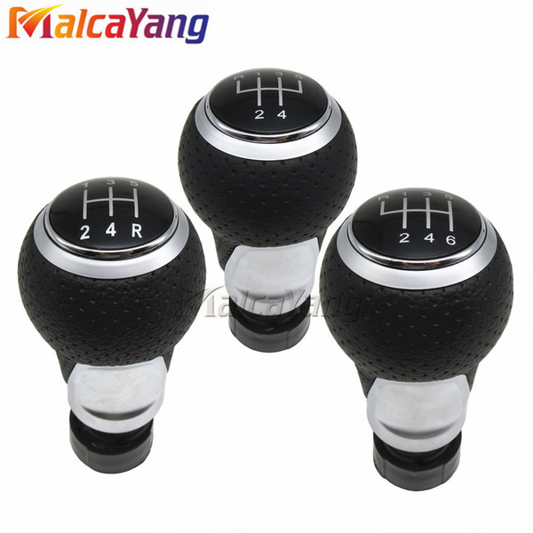 Silver Ring 5 6 Speed Gear Shift Knob Manual Gear Handball For Audi S Line 07-15