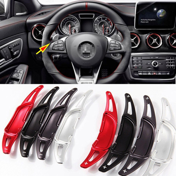 2018 Hot Sale 2PCS Steering Wheel Aluminum Alloy Shift Paddle Shifter Extension For Mercedes Benz AMG 2015-2016