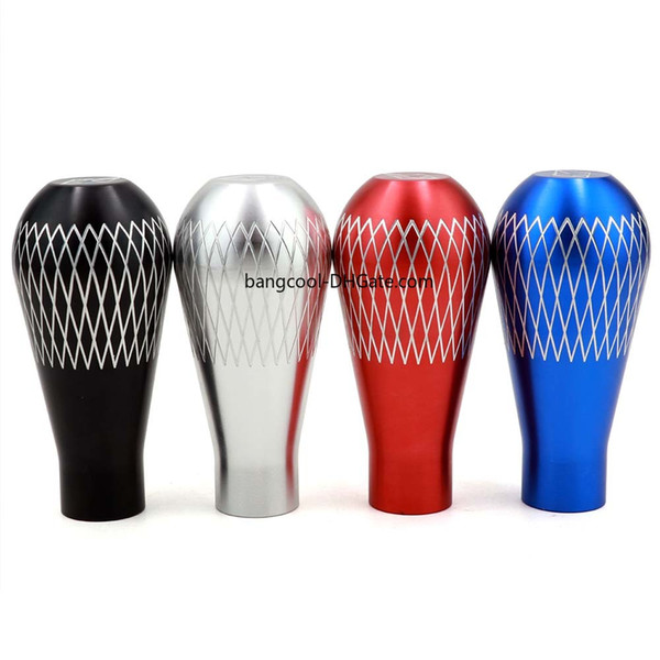 9CM Blue/Black/Red/Silver Aluminum Laser Carving Universal Shift Knob Racing Shifter Lever Head