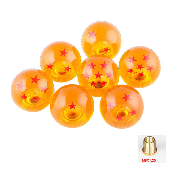 Free Shipping M8*1.25 Gear SHIFT KNOB Star DRAGONBALL Z DRAGON BALL amber dragon Car Shift Knobs