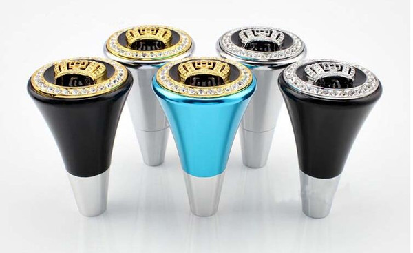 Crown Crystal Diamond Shift Gear Knob Shifter Manual Automatic Gear Stick Lever for AT MT Car Van Pickup Truck SUV