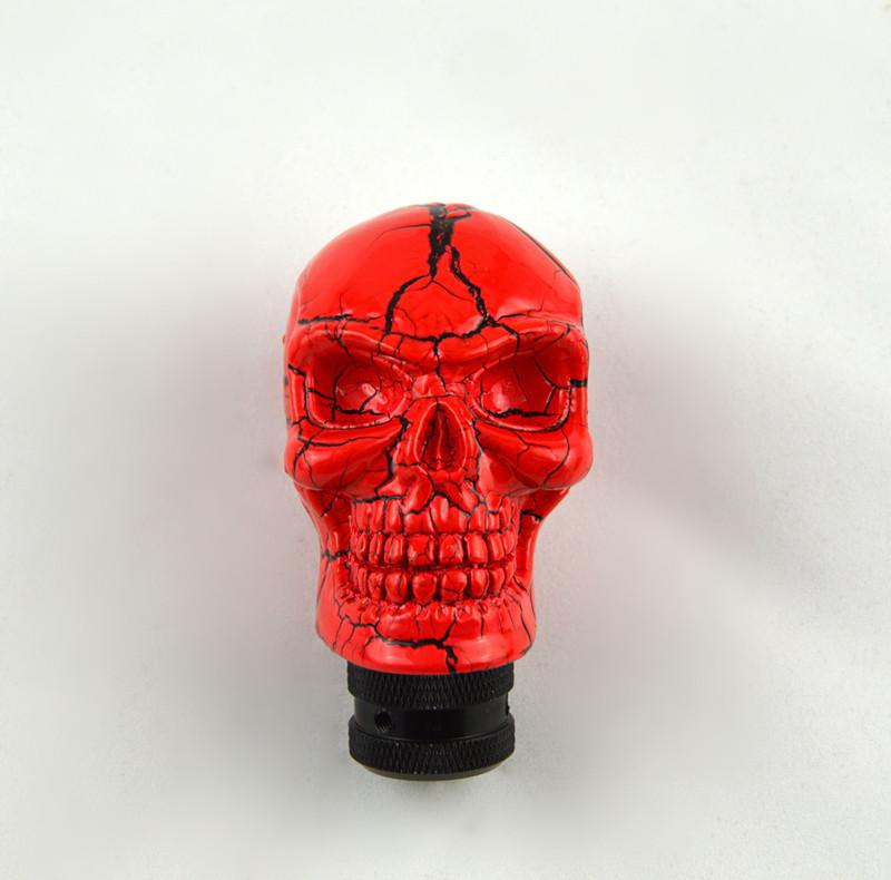 NEW Car Auto Universal Human Skull Stick Shift Gear Shifter Knob Silver PINK Knob Wicked