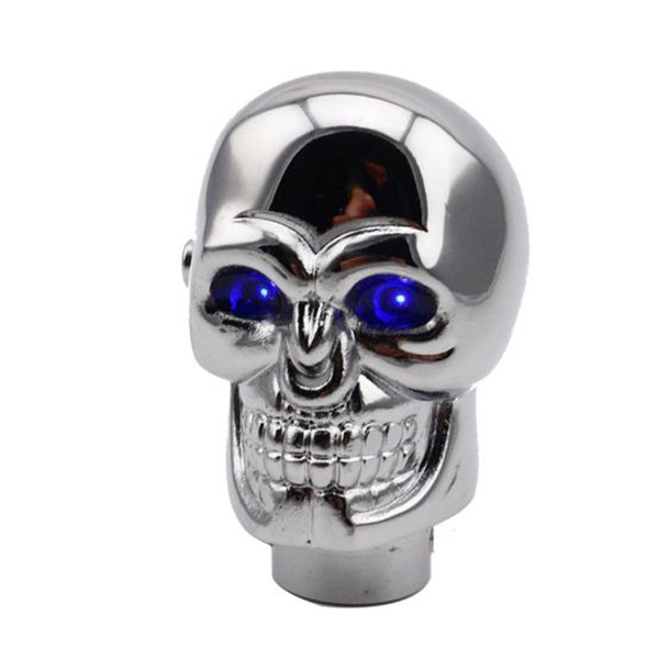 1PC Universal Car Blue LED Skull Head Auto Manual Gear Stick Shift Knob Lever