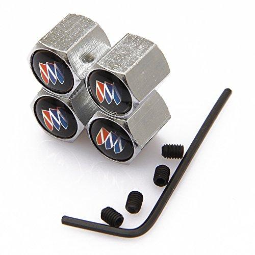 4Pcs/Lot Chrome Anti-theft Metal Car Wheel Tyre Tire Stem Air Valve Cap for Buick model