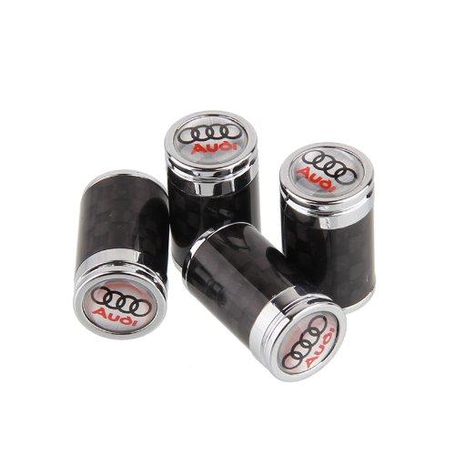 4pcs/lot Carbon Fiber Universal Auto Car Wheel Tire Valve Stem Air Caps Covers fit for AUDI MODEL