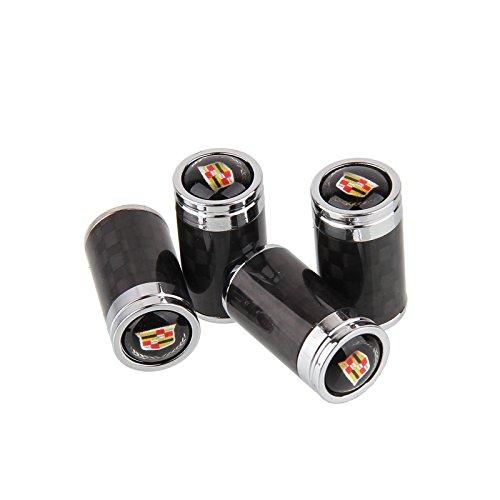 4pcs/lot Carbon Fiber Universal Auto Car Wheel Tire Valve Stem Air Caps Covers fit for Cadillac