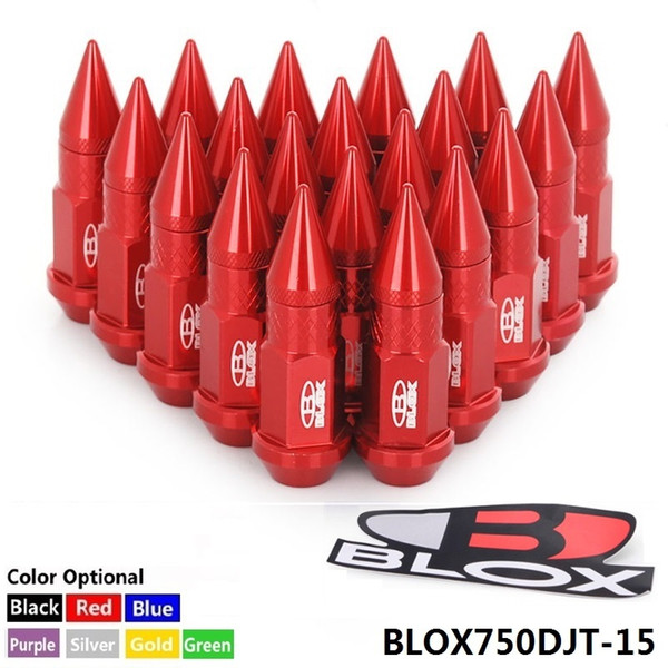 Tansky -- 20PC Racing JDM Style 50MM Aluminum Extended Tuner Wheel Lug Nuts With Spike For Wheels Rims M12X1.5 BLOX750DJT-15