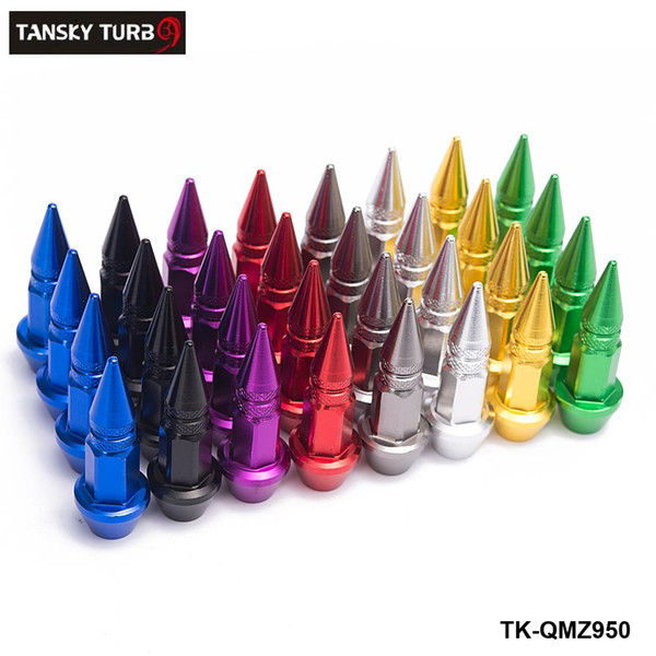 TANSKY -4Pcs/Set Spike Shape Auto Bicycle Tire Valve Cap Valve Stem Caps Wheel Rims Lug Nuts TK-QMZ950