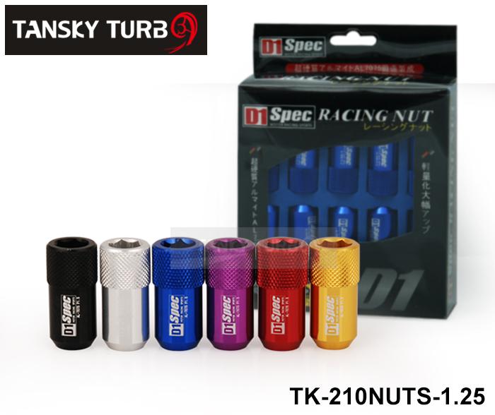 Tansky D1 LIGHT WEIGHT WHEEL RACING LUG NUTS P:1.25,L:40mm (20pcs/set) TK-210NUTS-1.25