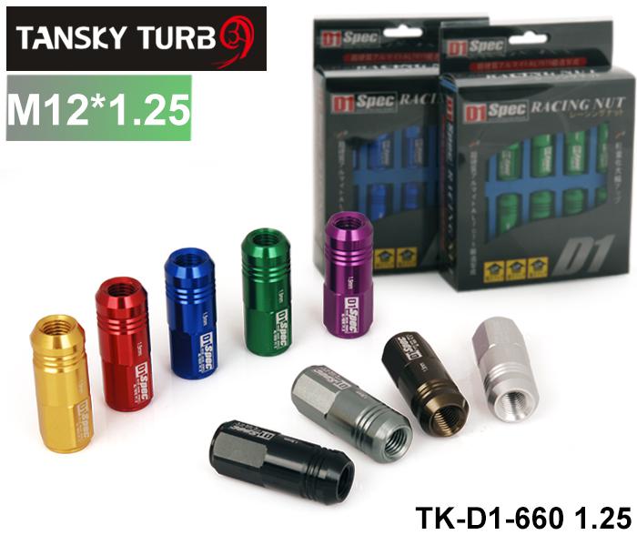 Tansky - D1SPEC RACING LUG NUTS P:1.25, L:52mm (Red Golden Purple Black Silver Blue Gray Green Bronzer) TK-D1-660 1.25