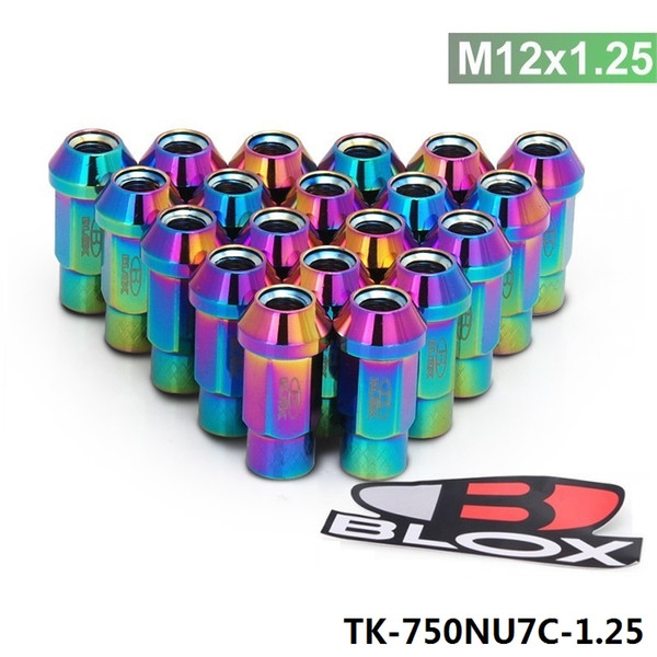 Tansky Blox Forged 7075 Aluminum Lug Nuts P 1.25, L 50mm (Blue,Red,Purple,Golden,Black,SilverGreen) TK-BLOX-750-1.25