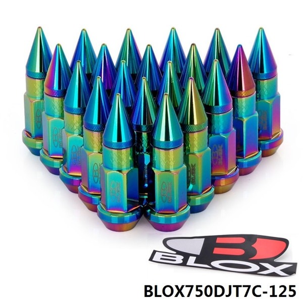 TANSKY - 20PC Blox M12x1.25 L=80mm Aluminum Extended Tuner Wheels Rims Lug Nuts With Spike BLOX750DJT7C-125