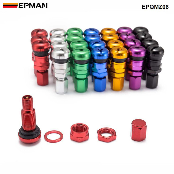 EPMAN 4Pcs Universal Car Motorcycle Tubeless Wheel Tyre Valve Stem Caps Aluminum Alloy Tire Air Valve Stems Car Accessories EPQMZ06