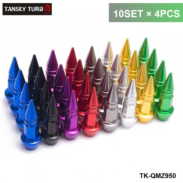 TANSKY -10Set Spike Shape Auto Bicycle Tire Valve Cap Valve Stem Caps Wheel Rims Lug Nuts TK-QMZ950-10T