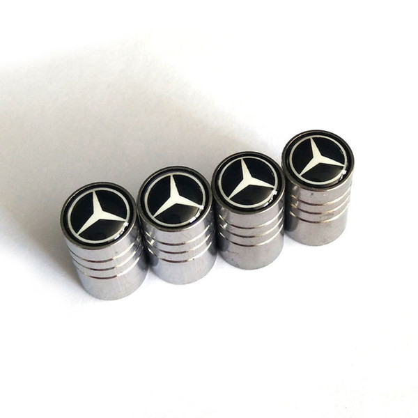 4pcs/set Car Tire Valve Cap Wheel Tyre Air Stems Covers Car Logo Badges Emblems for Mercedes-Benz Car Styling