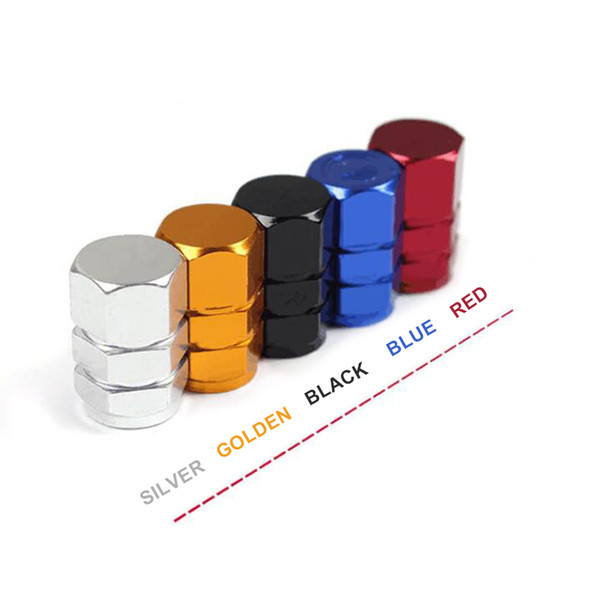 4PCS/pack Car Tire Valve Stem Caps Auto Wheel Decoration Metal Alloy Nut Tyre Airtight Cover Accessories Universal