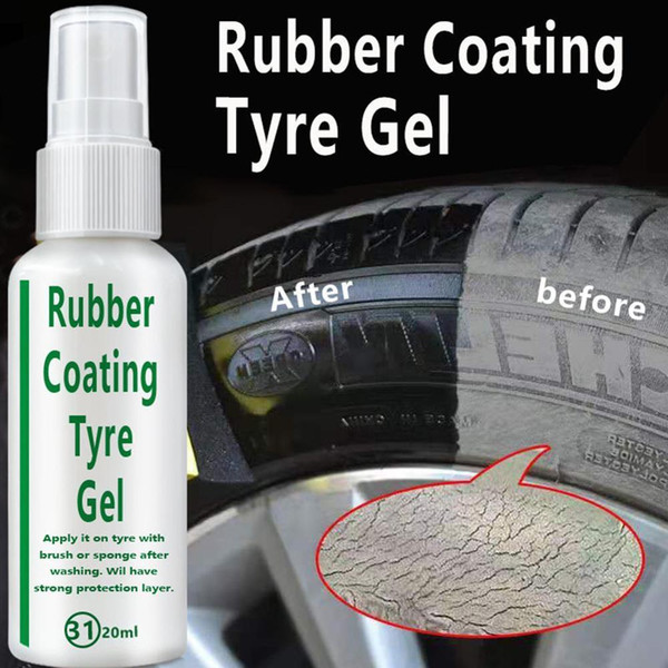 Universal 20ML Car Rubber Tire Spray Gel Coating Agent Brightener Decontamination Tire Protector Restoration Accessory