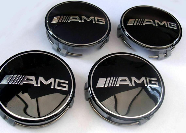 4x Mercedes Benz Alloy Wheel Centre Caps 75mm Badges BLACK AMG Hub Emblem rim caps car styling