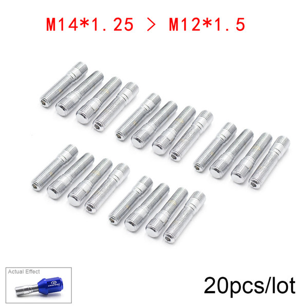 20PCS M14*1.25 TO M12*1.5 WHEEL STUD CONVERSION TALL LUG BOLTS TO STUDS