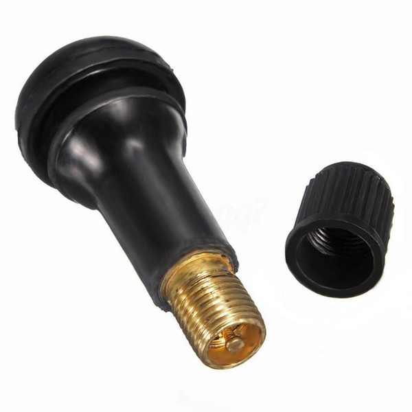 TR413 Car Black Wheel Valve Stem Brass Snap-In Tire Auto Passenger Tyre Short Black Rubber Valve Car Tyre Tool Accessory Free DHL