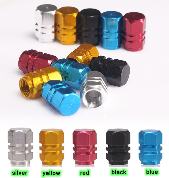 Good quality 5colors Aluminium Car Wheel Tyre Tire Valve Caps Stem Air Dust Cover Car Motorcycle Bike Universal Fit