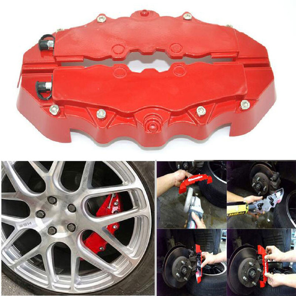 2PCS Fit For Car Wheel Brake Caliper Cover Front Rear Dust Resist