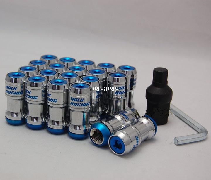 Fast Shipping 2013 High Quality Volk rays Racing Formula Wheel lock Lug Nuts Wheel Bolt 20pieces/box (M12*P1.25 )