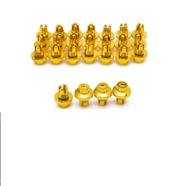 Golden Plastic Wheels Rivets Fits AH Ds Series Wheel Rims Cap Lip Screw Bolt Tires EEA144