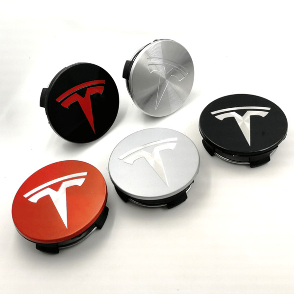 Car Styling 4pcs Outer Diameter 57mm TESLA MODEL X S 3 XWC1385-01 Wheel Center Cap Cover Emblem Logo Badge Auto Accessories