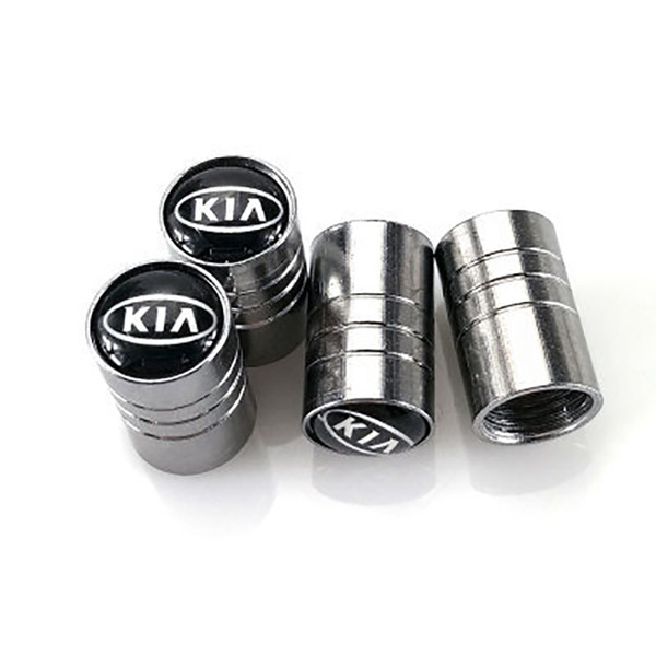 4pcs/lot Metal Car Tire Valve Cap Wheel Tyre Stems Dustproof Covers Air Dust Caps Car Logo Badges Emblems for Kia