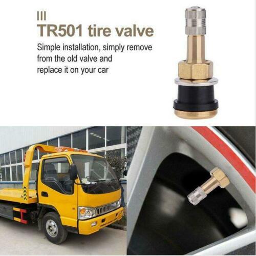 1Pcs NEW TR501 Brass Straight Tubeless Tire Valve Stem For Car Trailer ATV