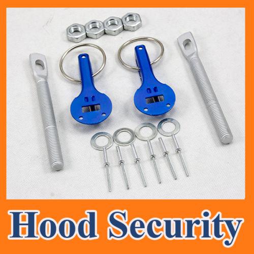 Universal Racing Car Bonnet hood pin pins Lock Locking kits Aluminum Blue new