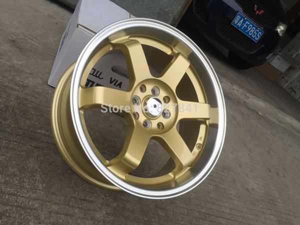 New design auto parts alloy wheels alloy rim GOLD TE37 17inch 4X100 4X114.3 for Mini TOYOTA HONDA cars 3SDM TE37 HRE ROTIFORM TUV