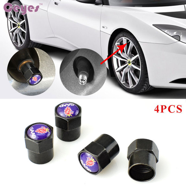 Car accessories wheel tire valves for Saab 93 95 9-2X 9-3X 9-5 9-4X 9-7X 9000 Tyre Stem Air Caps Car Styling 4pcs/lot