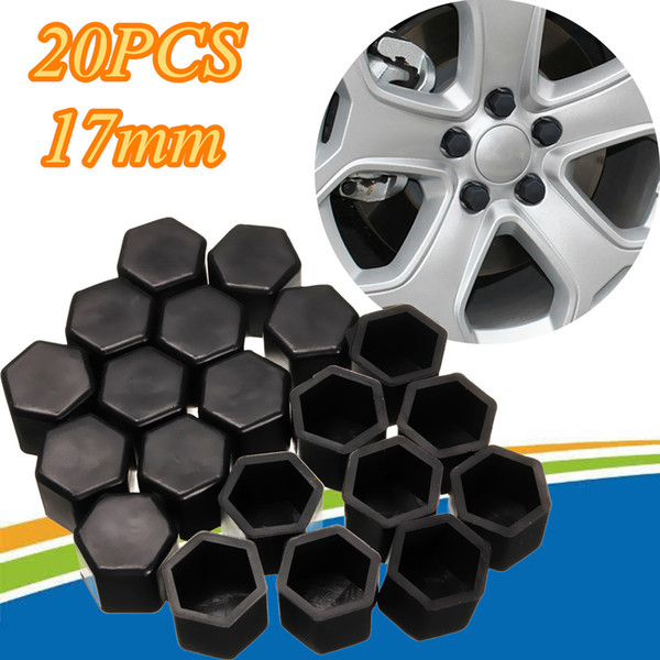 20pcs 17mm Silicone Hex Protector Wheel Lug Bolt Nut Cap Valve Stem Cover Nut Bolt Head Cover Cap Tire Wheel Screw Bolts