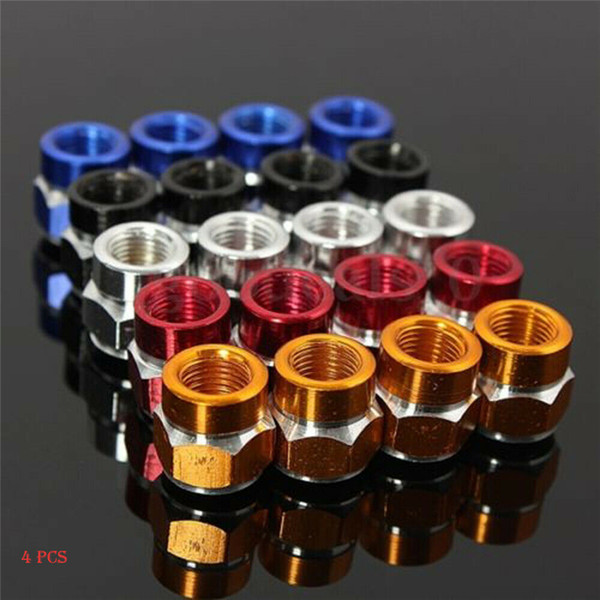 4PCS Mini Tire Wheel Rims Stem Air Valve Caps Tyre Cover Car Truck Bike Universal Auto Replacement Parts Wheels Valve Stems Caps