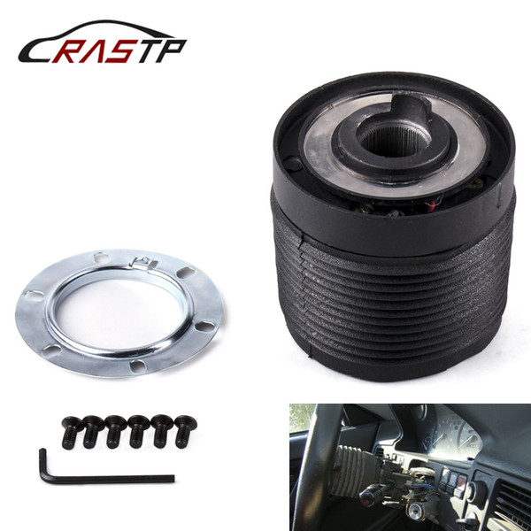 RASTP-Aluminum Steering Wheel Hub Adapter Snap Off Boss Kit Black for Volkswagen Jetta for VW-4A RS-QR022