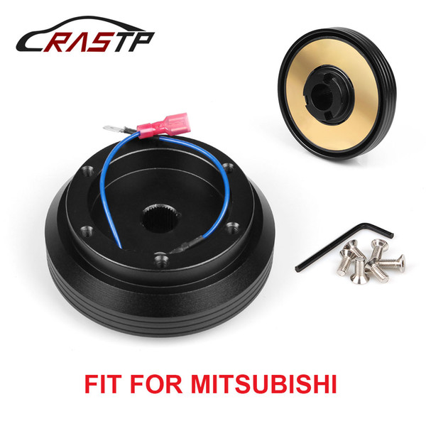 RASTP -High Quality Black Aluminum Racing Steering Wheel Hub Adapter Boss Kit for Mitsubishi Car Accessories RS-QR012