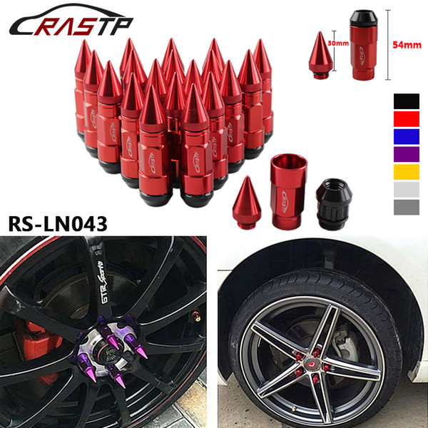 RASTP -New Arrived Universal Anodized 20 PCS Racing Car Wheel Lug Nut With Spike M12*1.5mm RS-LN043