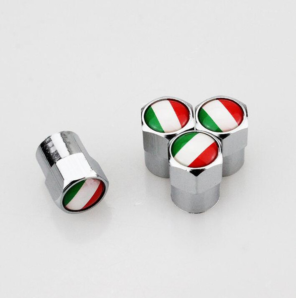 Italy Germany Typer Mini Metal Tire Valve Valves Tyre Dust Cap Caps MT Car Badge Emblem Badges general tire valve Automobile valve cap