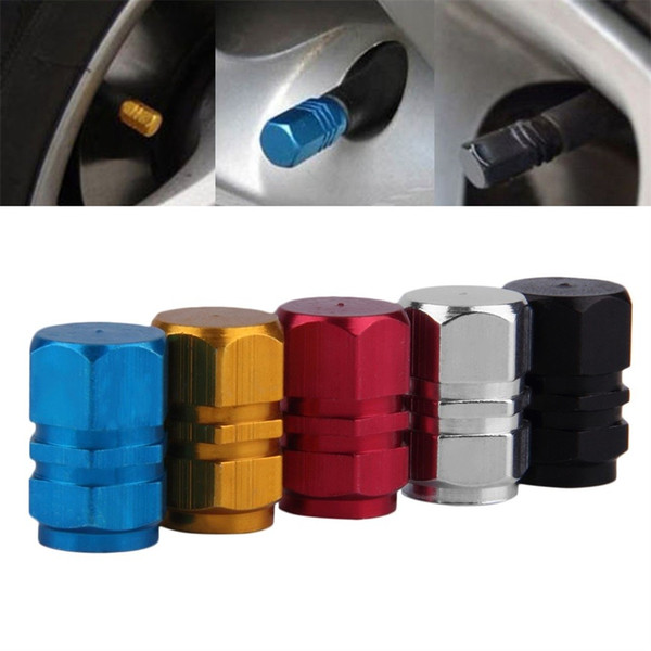 4pcs/lot Colorful Theftproof Aluminum Metal Car Wheel Tire Valves Tyre Stem Air Caps Airtight Cover for Car Moto Bike Bicyle Universal