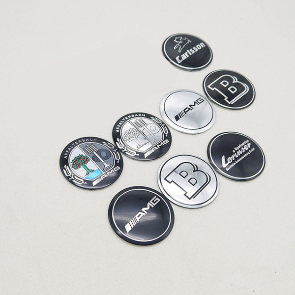 56mm 4pcs/set Mercedes Benz B AMG Apple Tree Carlsson LORINSER Logo Badge Wheel Tires Hub Cap Center Cover Emblem Sticker