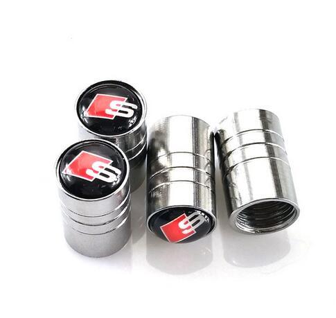 4pcs/lot Car Wheel Tire Valves Tyre Air Caps for A3 A4 A5 A7 Q3 Q5 AUDI A1 Q7 Accessories Car styling