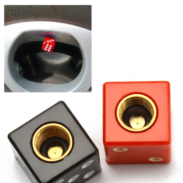 4Pcs/lot Universal Dice Car Tyre Air Valve Cap Bike Bicycle Tires Valve Caps On The Wheels Car Styling Car Accessories