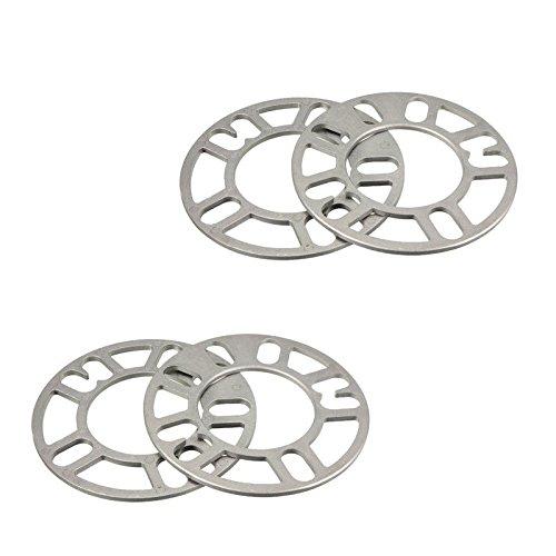 4PCS 5mm Alloy Aluminum Car Wheel Spacers Adaptor Shims Plate 4/5 Stud Universal